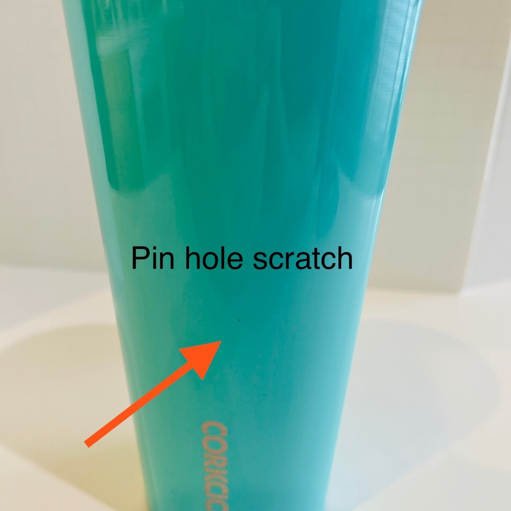 Aqua 16oz. Corkcicle Tumbler with clear lid - Picture 5 of 5